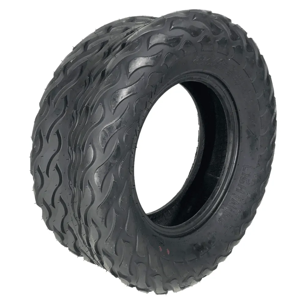 12" Godfather Gloss Black Golf Cart Wheels and All Terrain Tires Combo - Set of 4