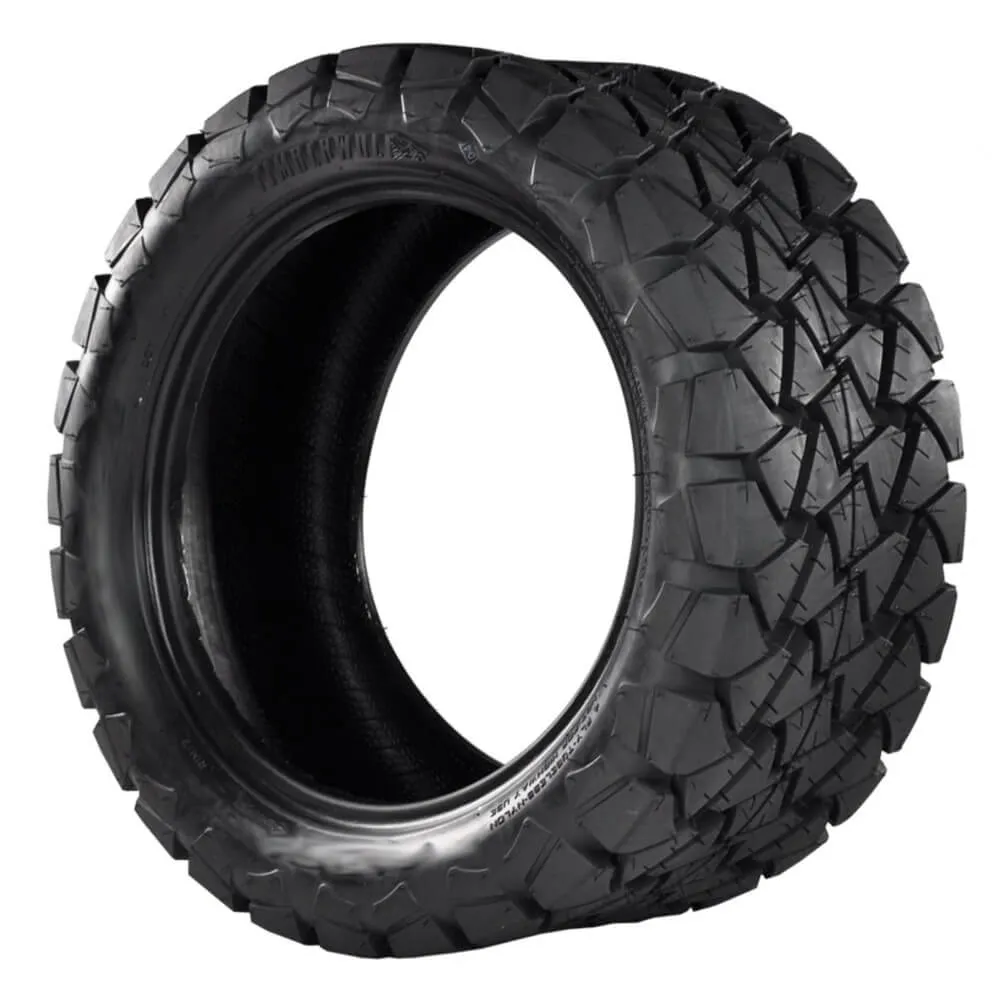 12" Godfather Gloss Black Golf Cart Wheels and All Terrain Tires Combo - Set of 4