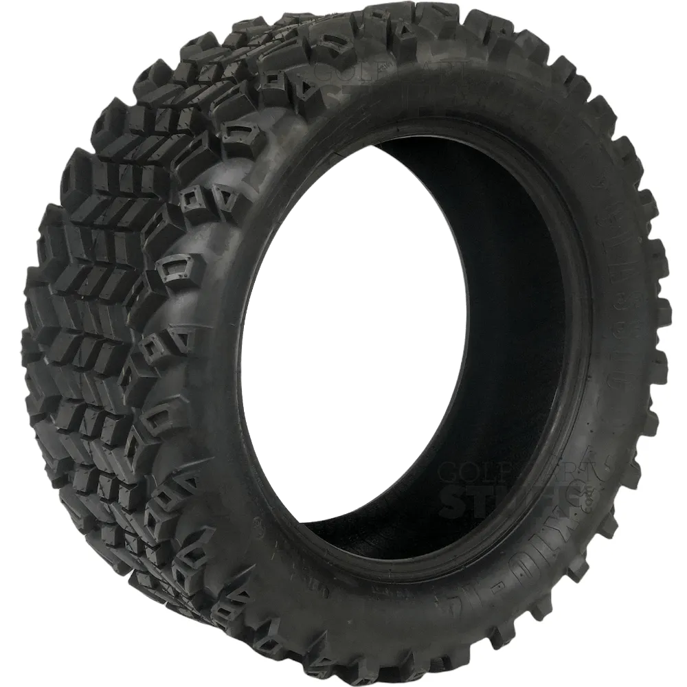 12" Godfather Gloss Black Golf Cart Wheels and All Terrain Tires Combo - Set of 4