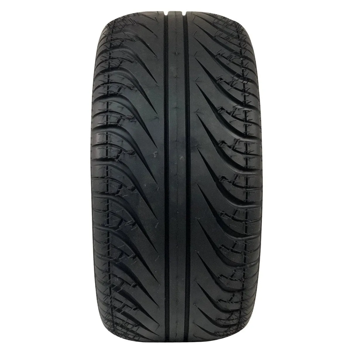12" Stallion Black & Electric Blue Aluminum Golf Cart Wheels and Street/Turf DOT Approved Golf Cart Tires Combo - Set of 4 (18" or 20" tall)