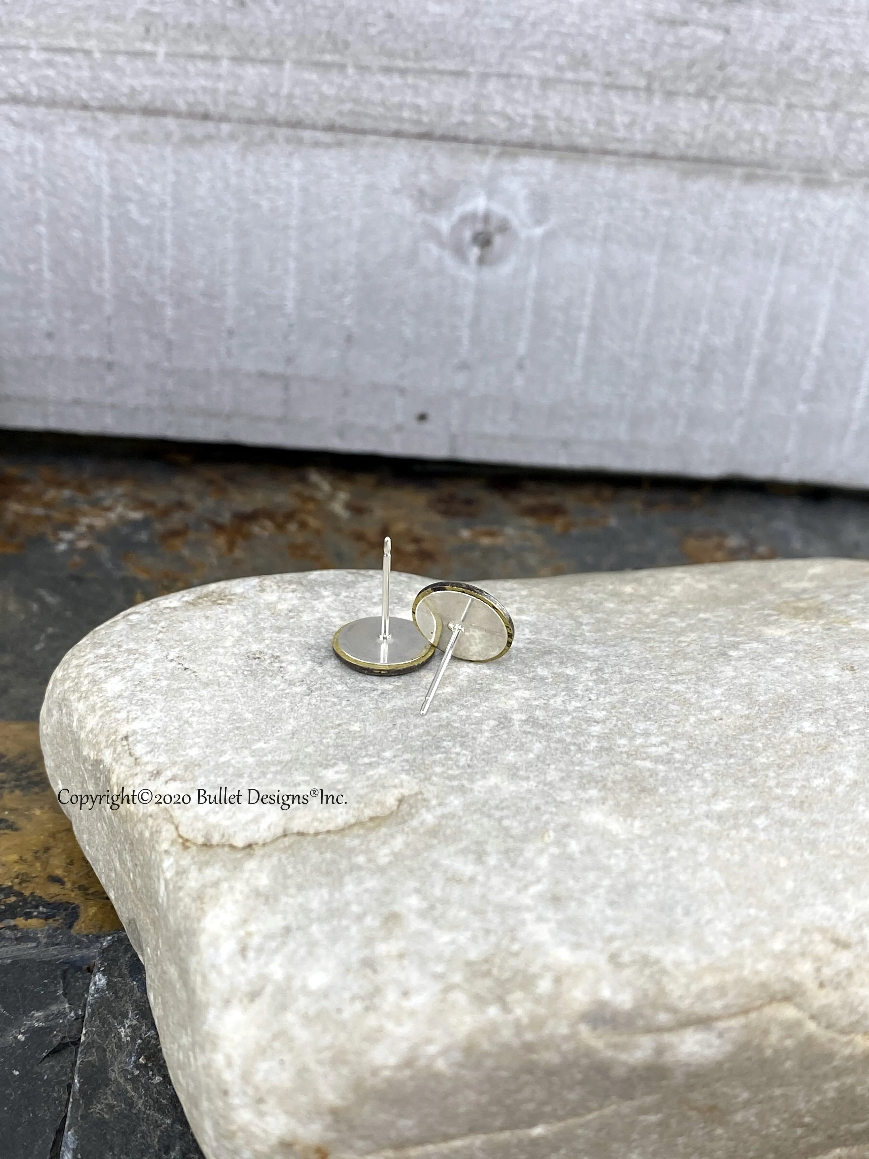 40 Cal Black Bullet Head Stud Earrings Bullet Jewelry