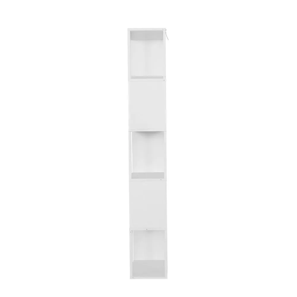 5-Tier Multipurpose Display Bookshelf, White - Artiss