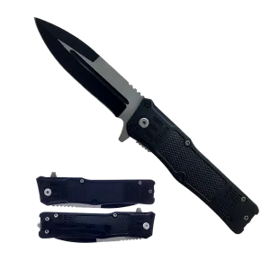 8" Overall Semi-Automatic Folding Knife Black