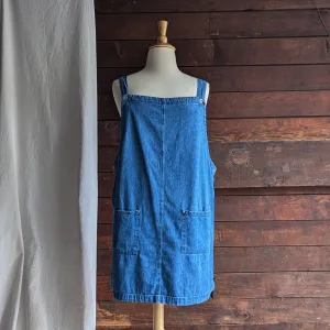 90s Vintage Plus Size Denim Overall Dress