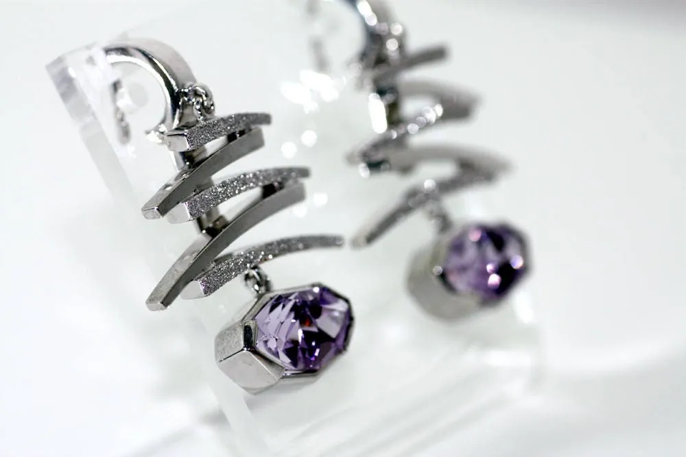 Amethyst Handcrafted birthstones earrings