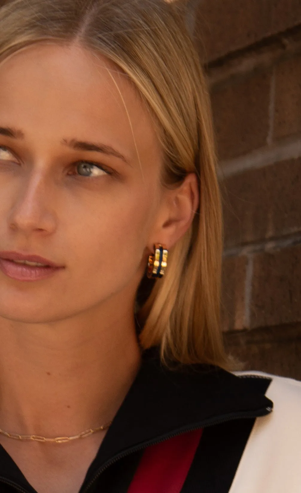 Anga Inlay Hoop Earrings
