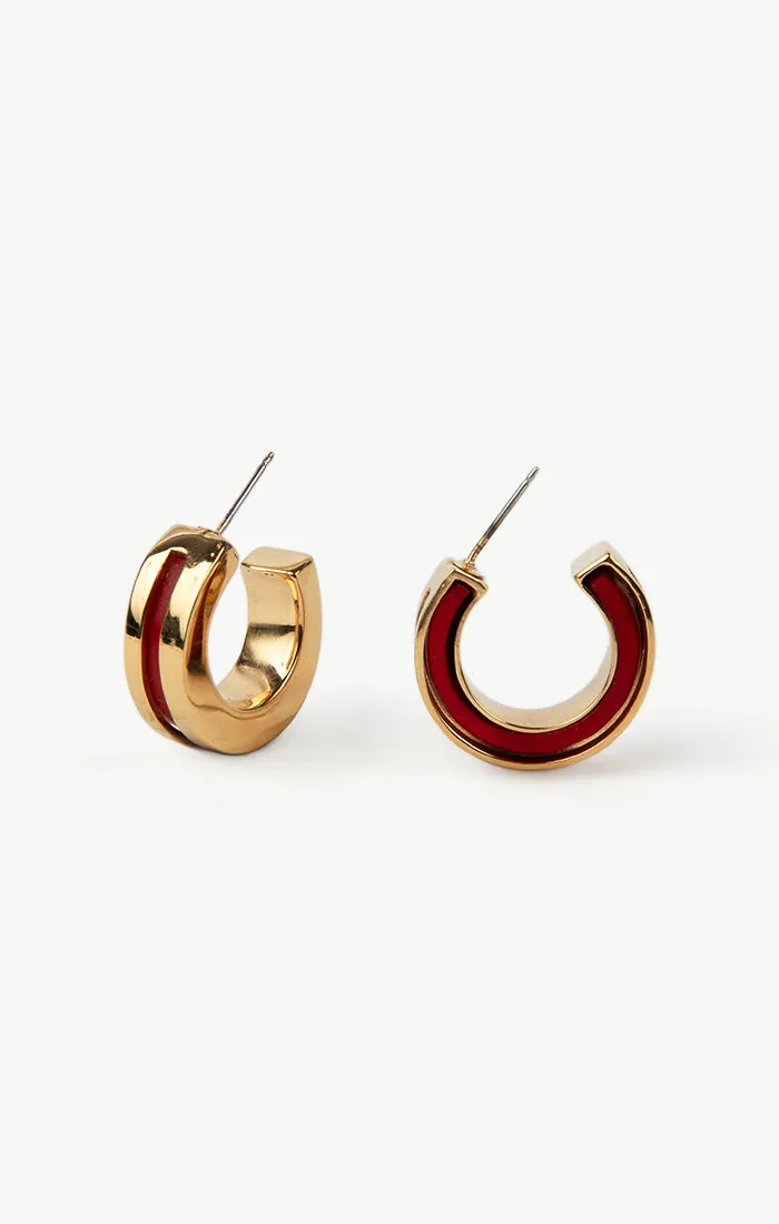Anga Inlay Hoop Earrings
