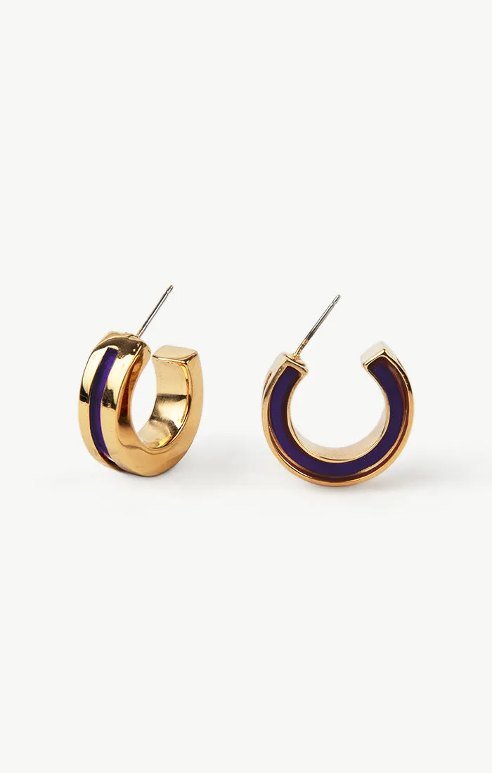 Anga Inlay Hoop Earrings