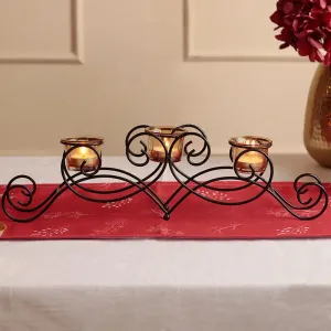 Antique Black 3 Piece Tea Light Holder | 5.5 x 3.14 x 18.5 inches