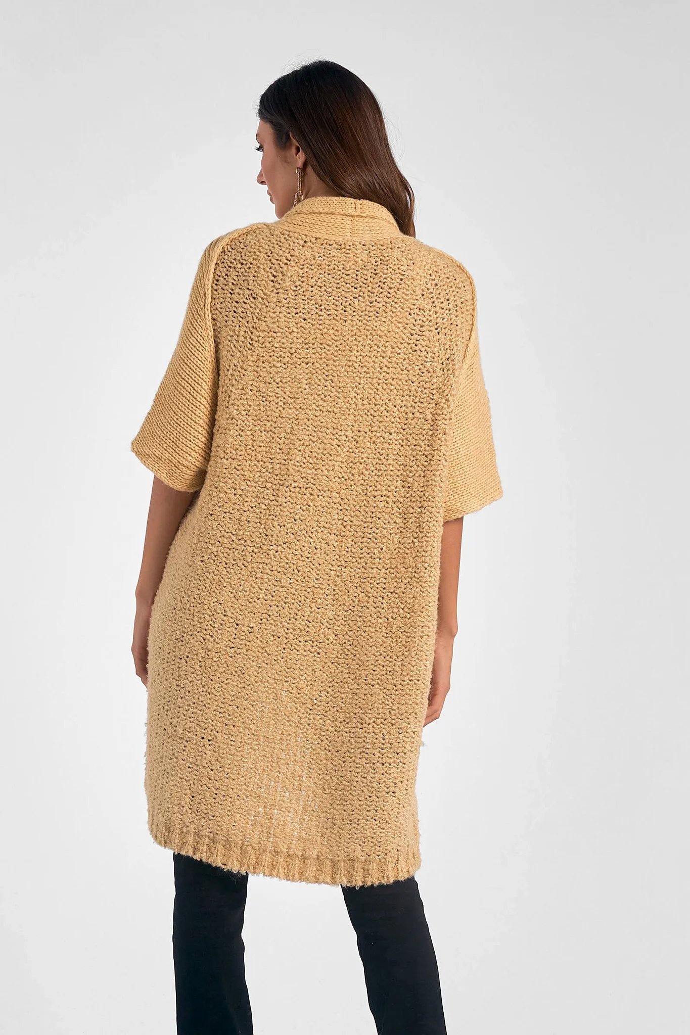 Beige Knit Duster