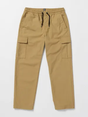 Big Boys March Cargo Elastic Waist Pants - Dark Khaki