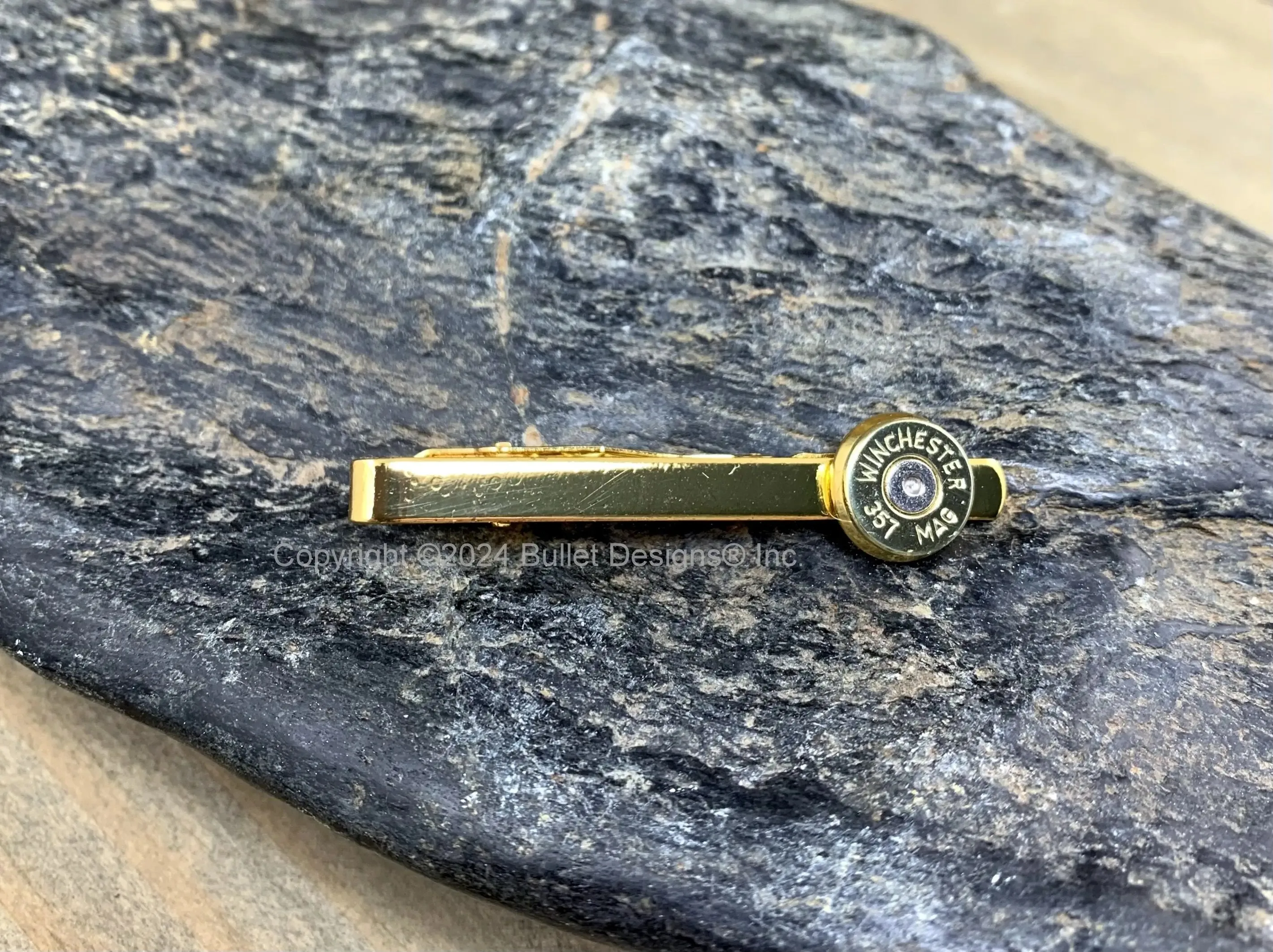 Bullet Tie Clip, Winchester Brass Bullet, Gold, Accessories, Gift Him, Men's, 357 Mag(Shown), 40 Cal, 10MM, AK-47, 38 Special, 357 Sig