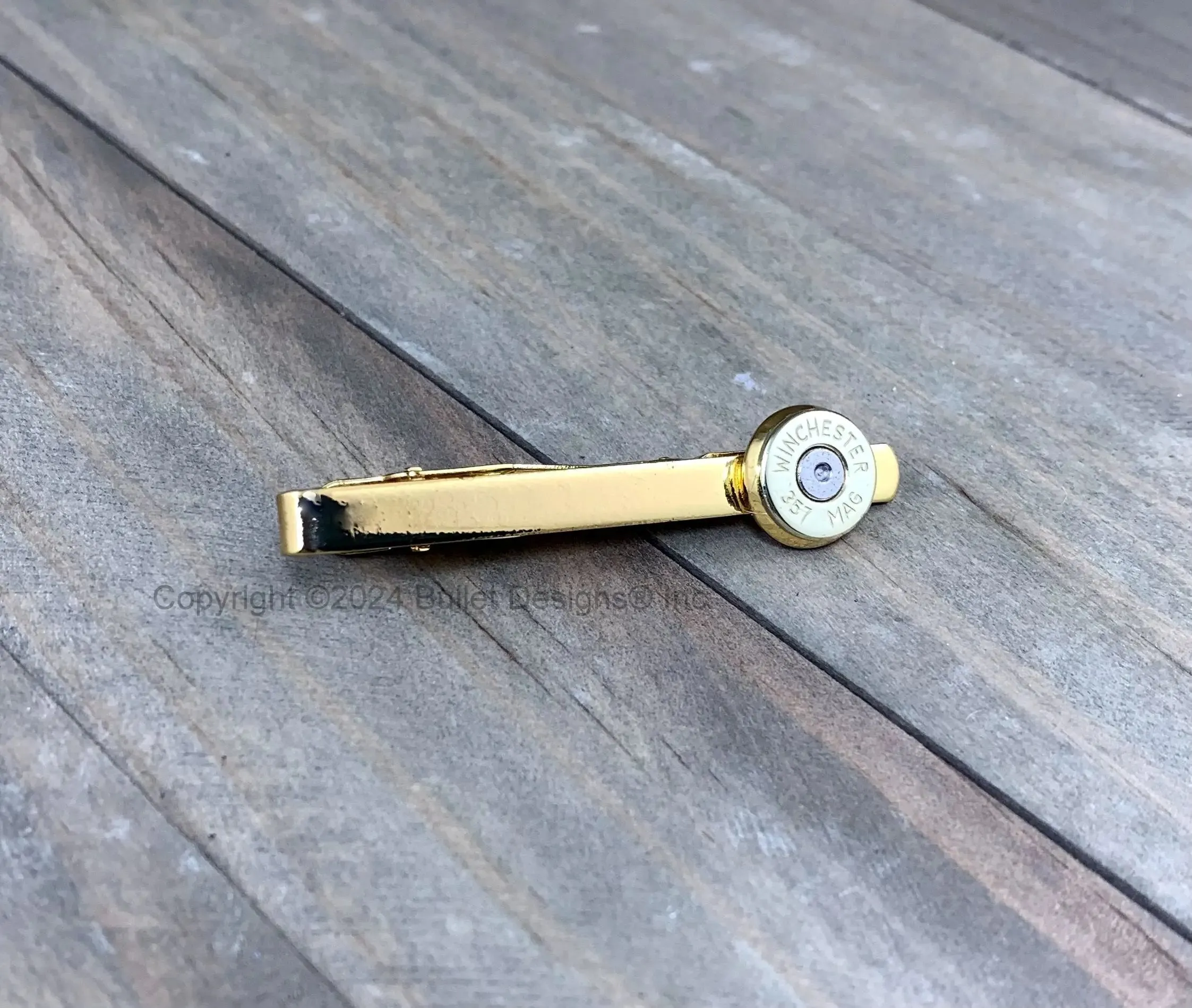 Bullet Tie Clip, Winchester Brass Bullet, Gold, Accessories, Gift Him, Men's, 357 Mag(Shown), 40 Cal, 10MM, AK-47, 38 Special, 357 Sig