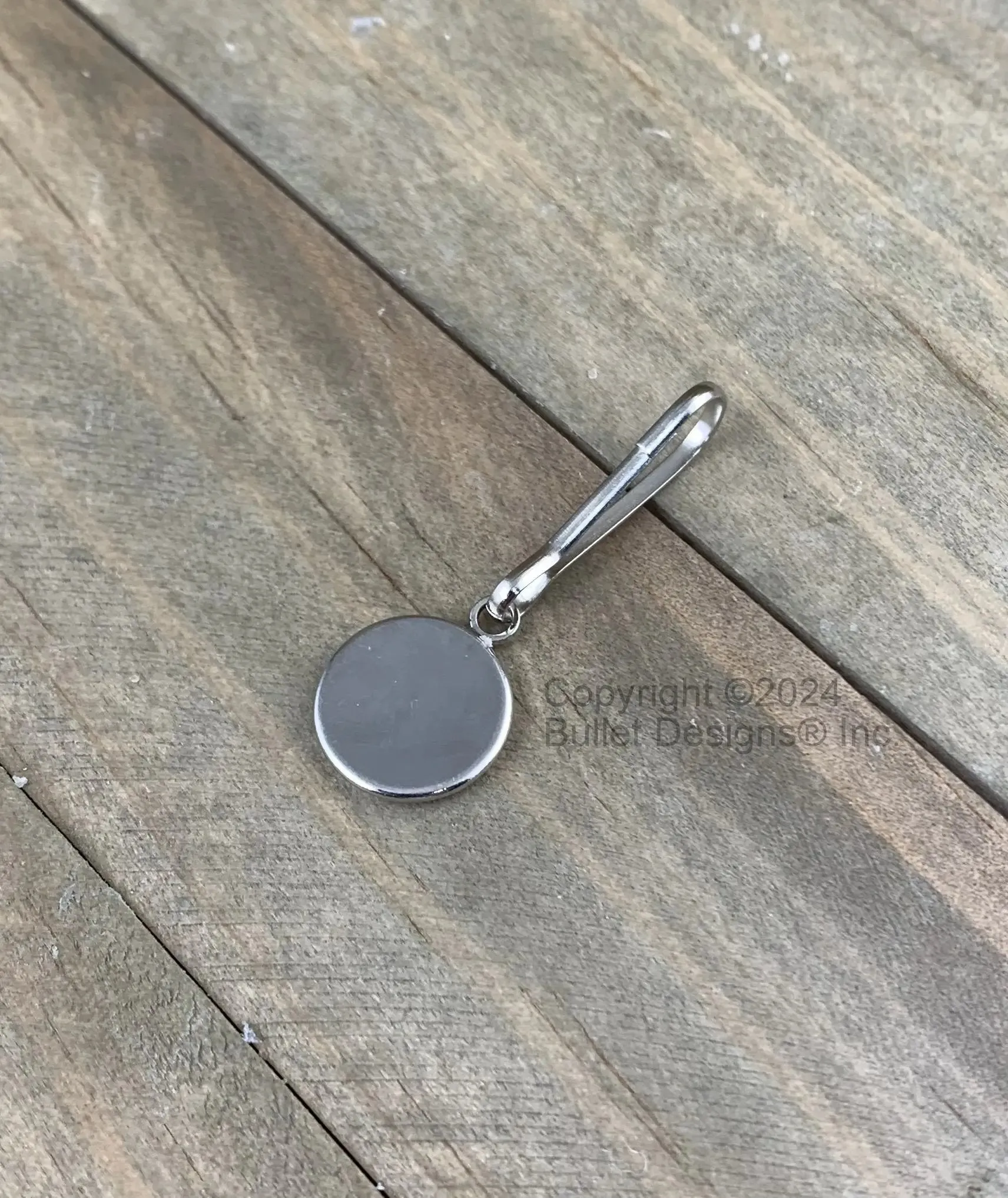Bullet Zipper Pull, Nickel or Brass, 45 Auto(Shown in brass), Bullet Accessories, Recycled Bullet, Swarovski Crystal or No Crystal