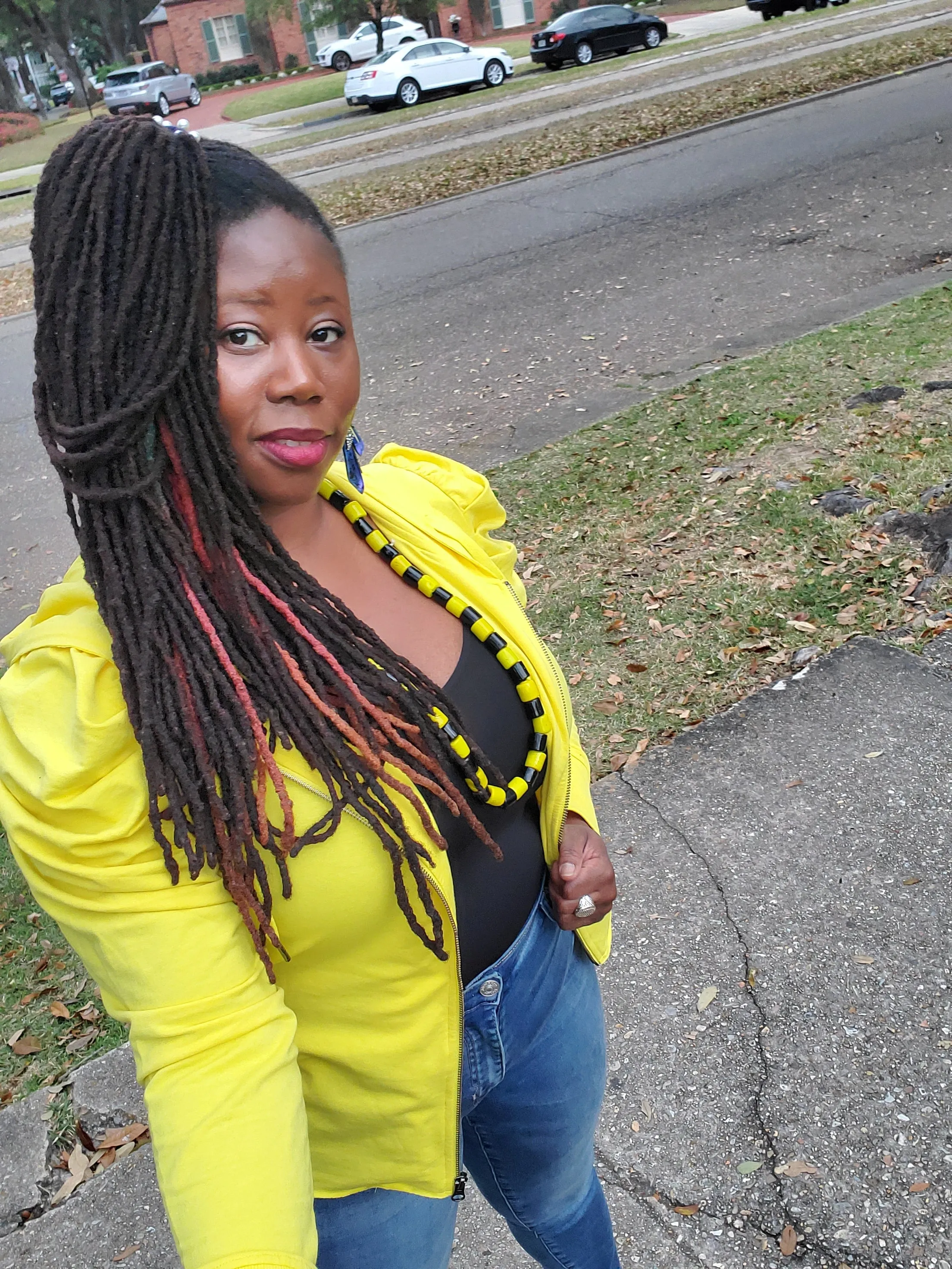 Canary thumb wrap sweatshirt/jacket