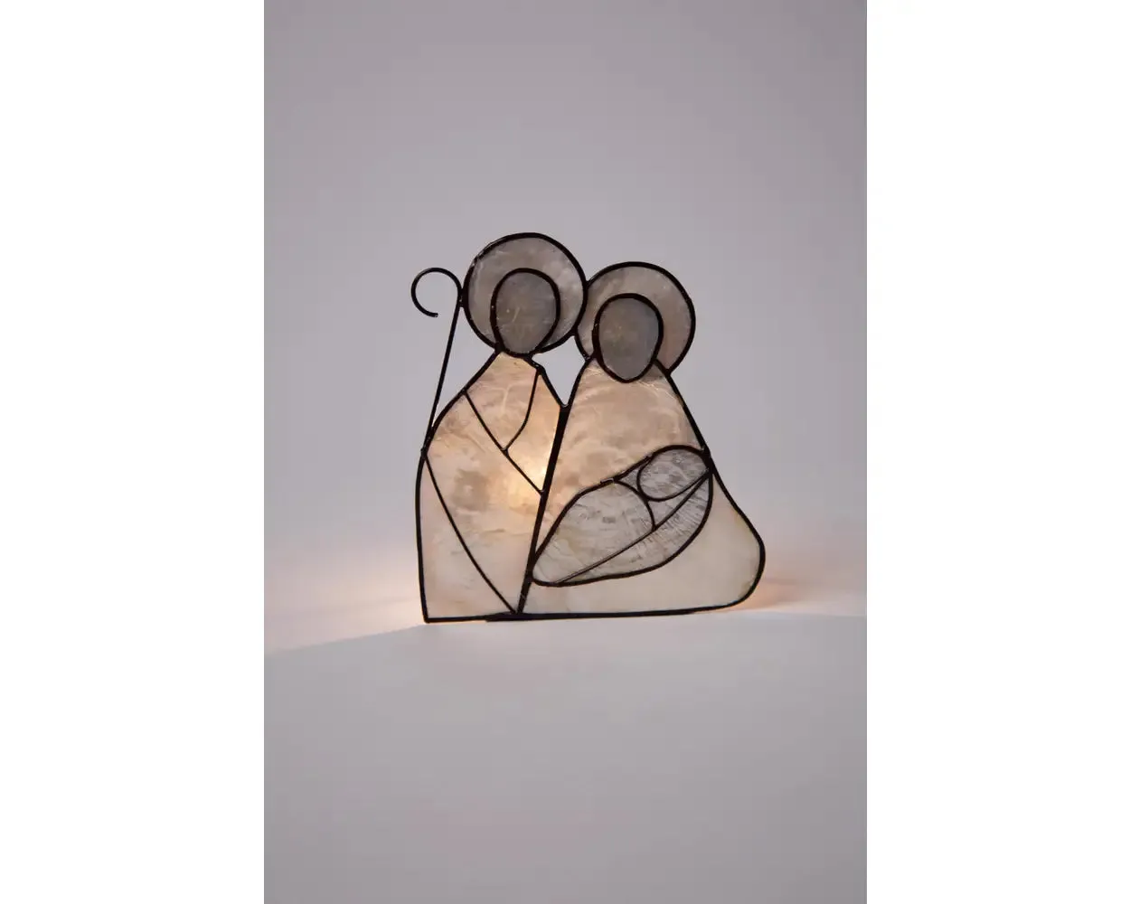 Capiz Nativity Candle Holder