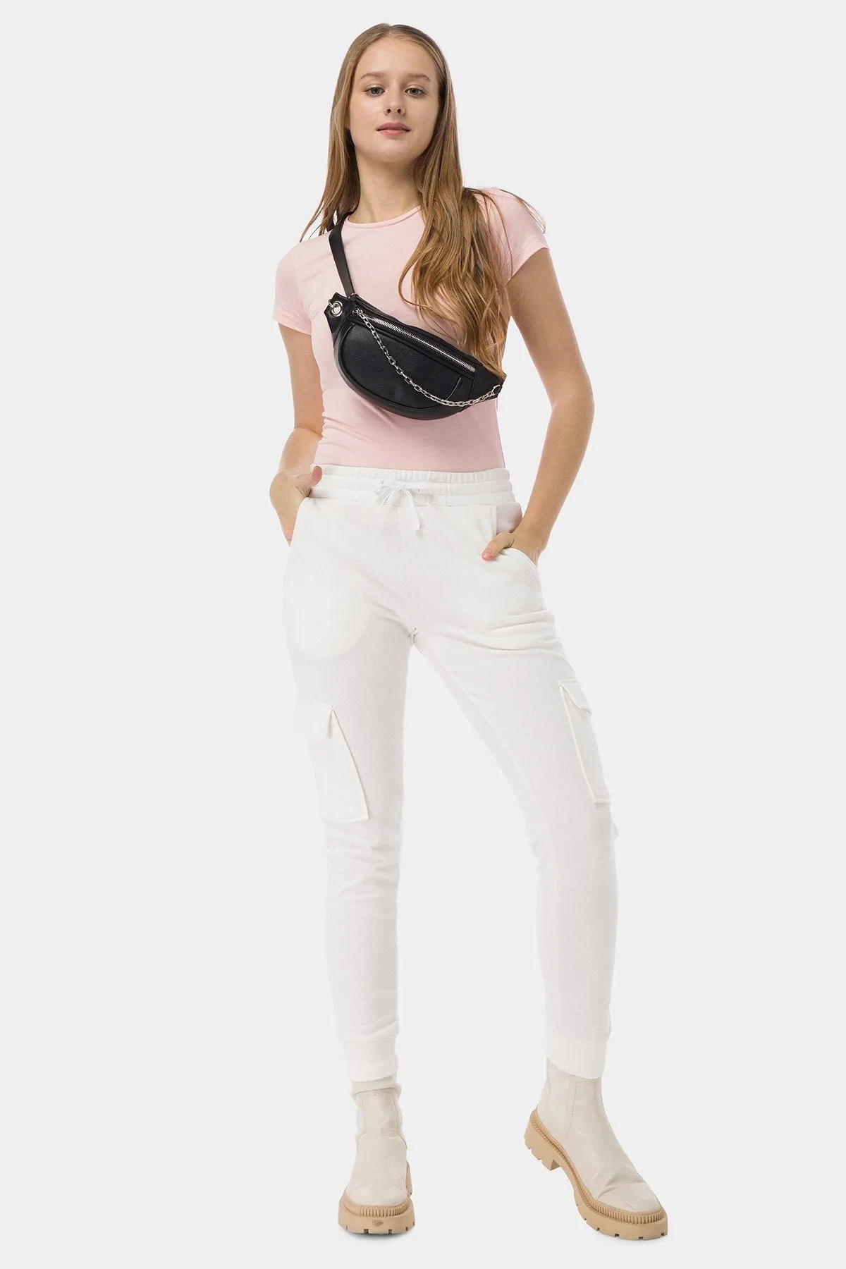 Cargo Jogg Trouser For Women - Ecru