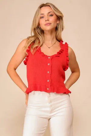 Carley Frilled Knit Top