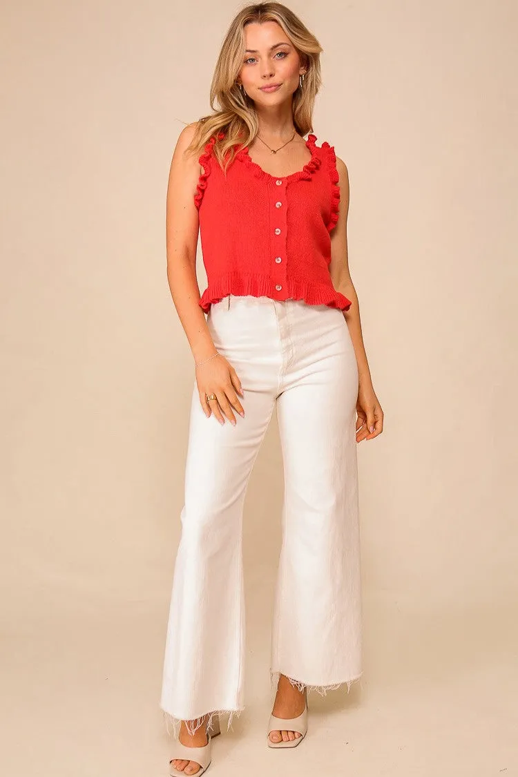 Carley Frilled Knit Top