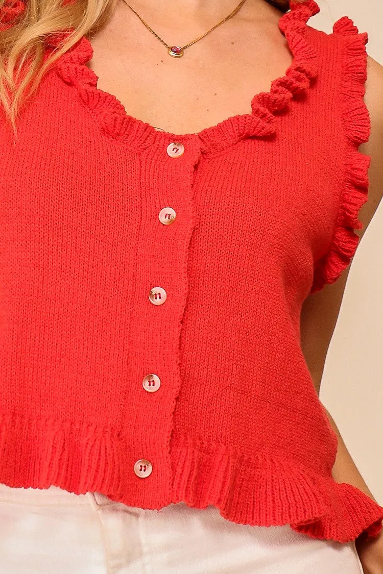 Carley Frilled Knit Top
