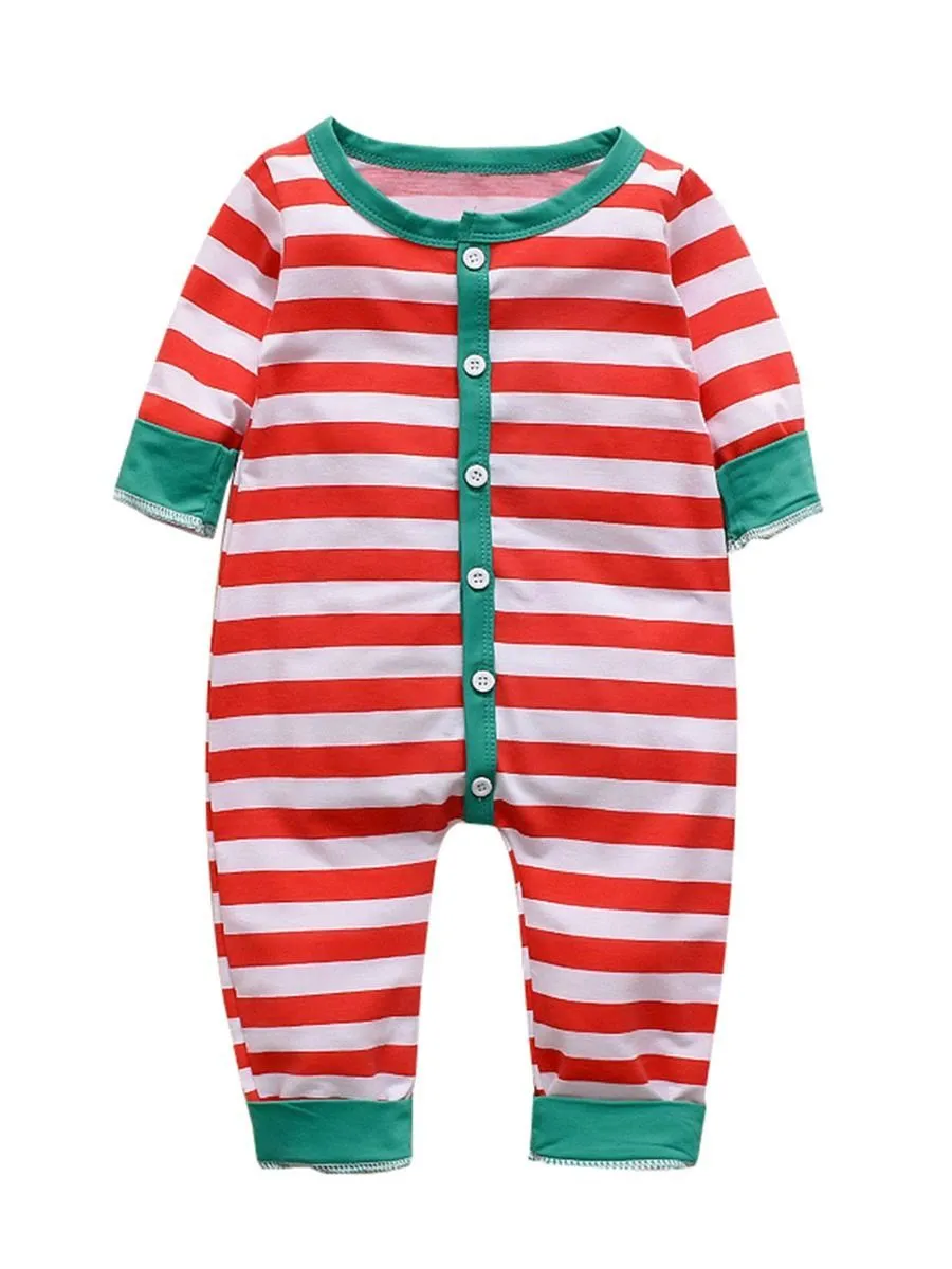 Christmas Baby Striped Overall