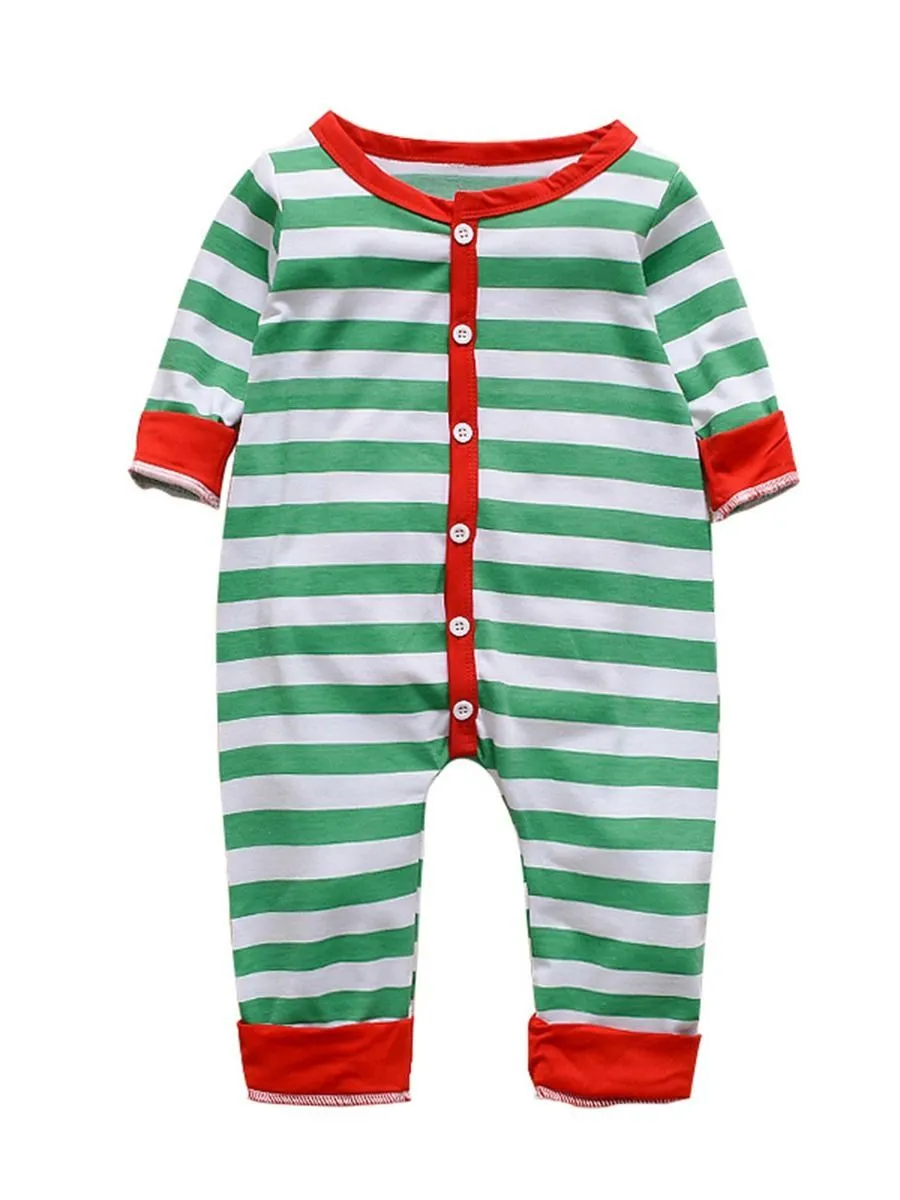 Christmas Baby Striped Overall