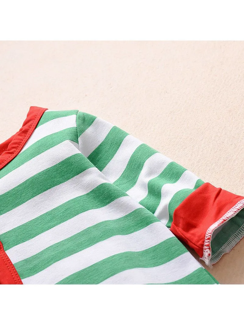 Christmas Baby Striped Overall