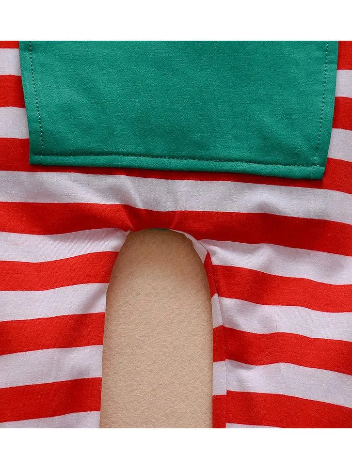 Christmas Baby Striped Overall