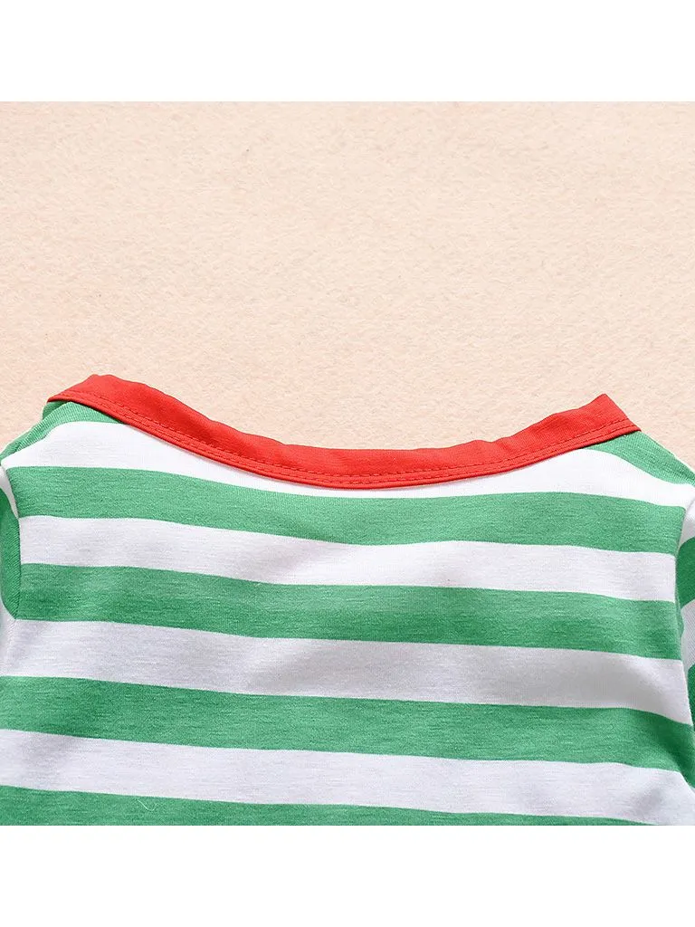 Christmas Baby Striped Overall