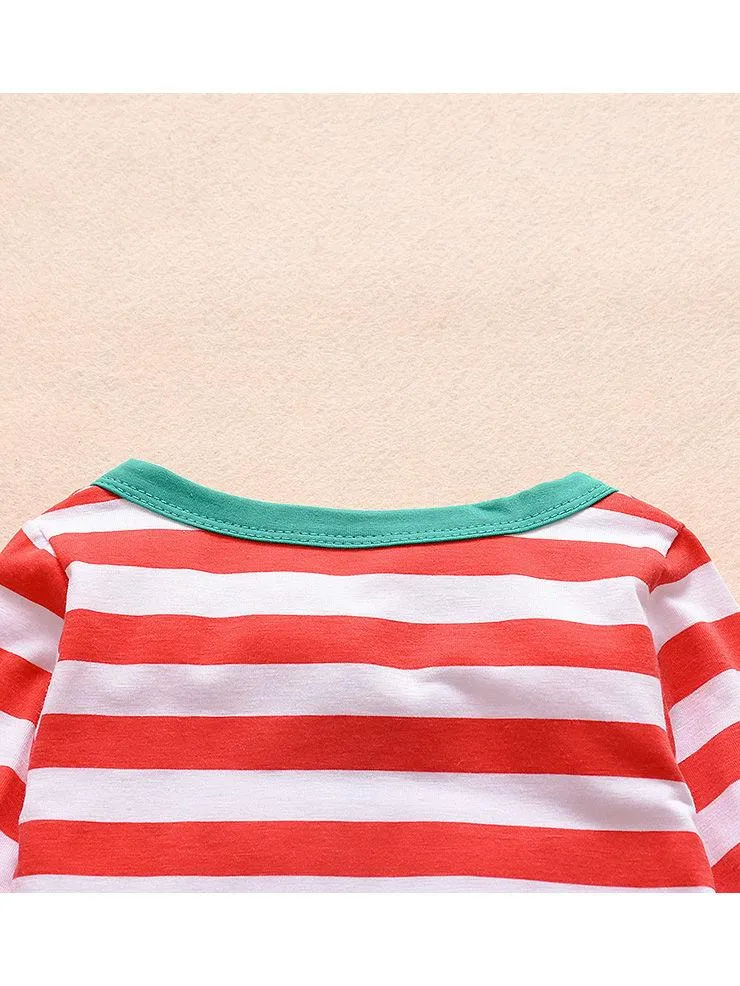 Christmas Baby Striped Overall