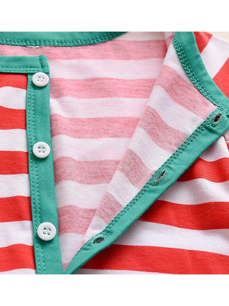 Christmas Baby Striped Overall