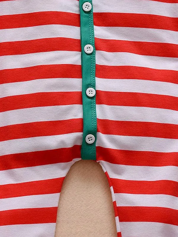 Christmas Baby Striped Overall