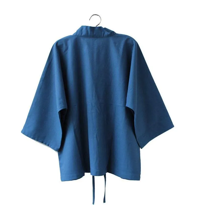 Classic Blue Kimono Cardigan