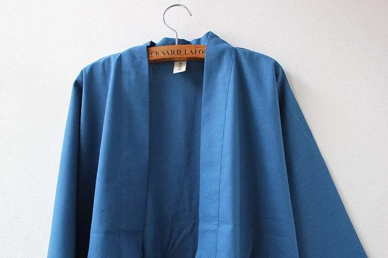 Classic Blue Kimono Cardigan