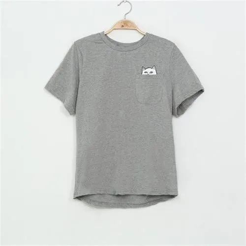 Cute Cat Lovers Women Top Short-Sleeve T-Shirt