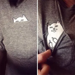 Cute Cat Lovers Women Top Short-Sleeve T-Shirt