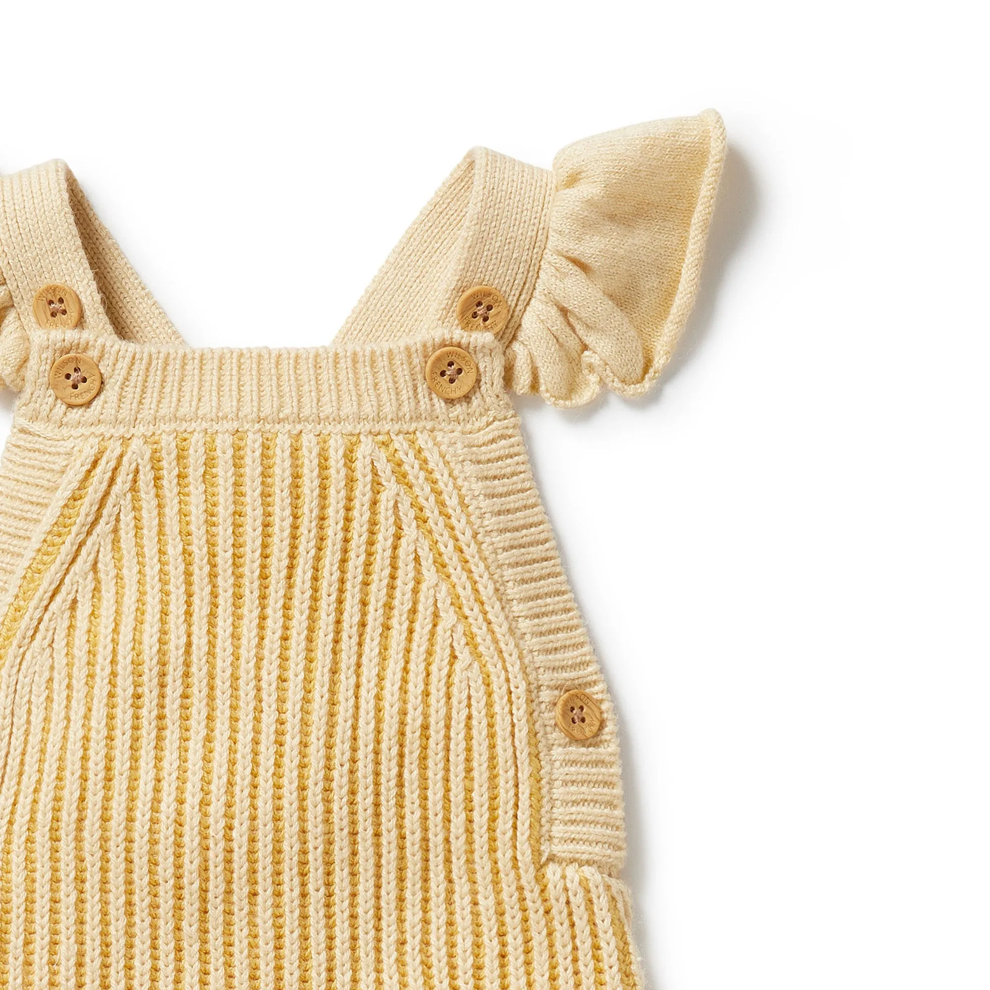 Dijon Knitted Ruffle Overall