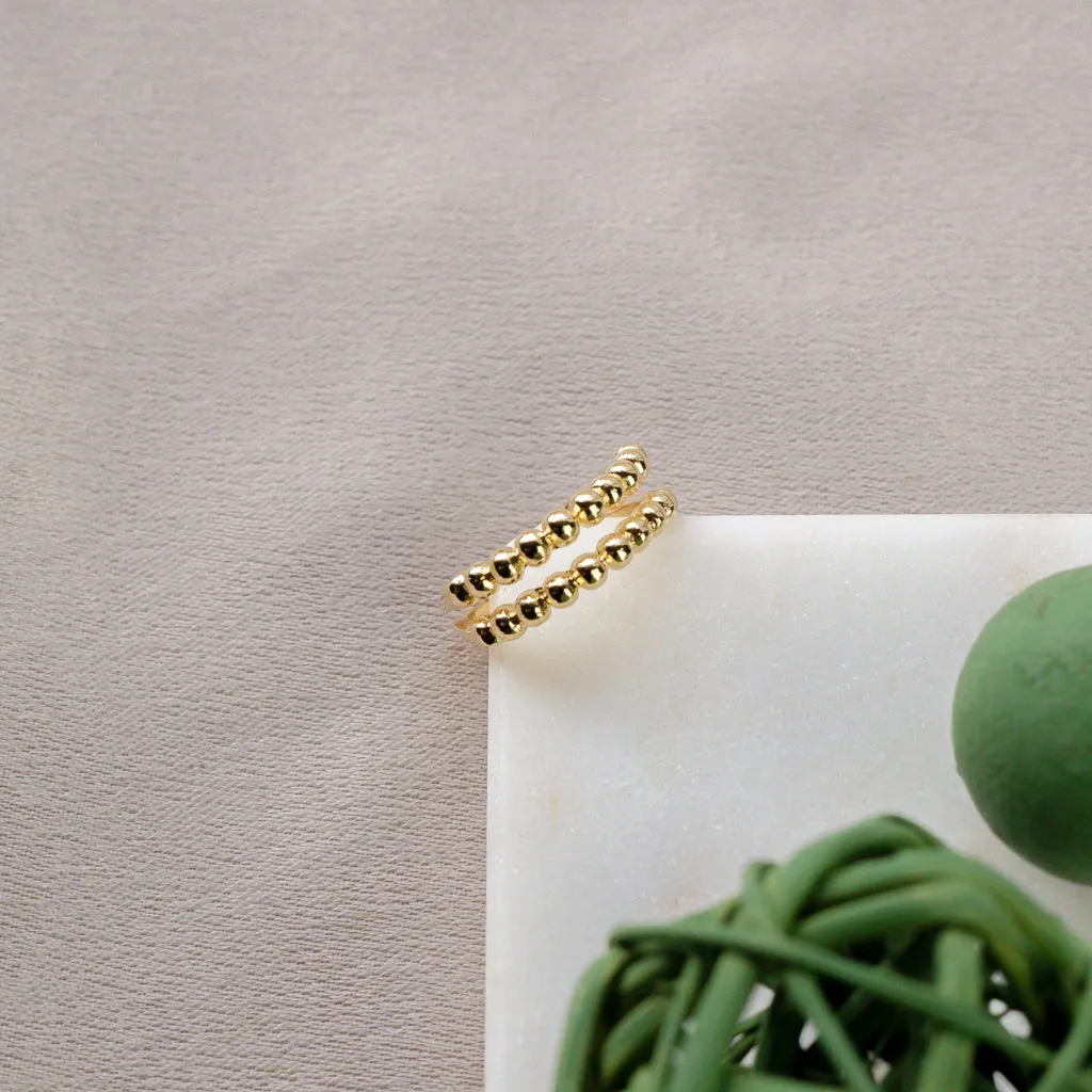 Double Strand Beaded Ring