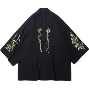 Dragon & Phoenix Embroidery Kimono Jacket