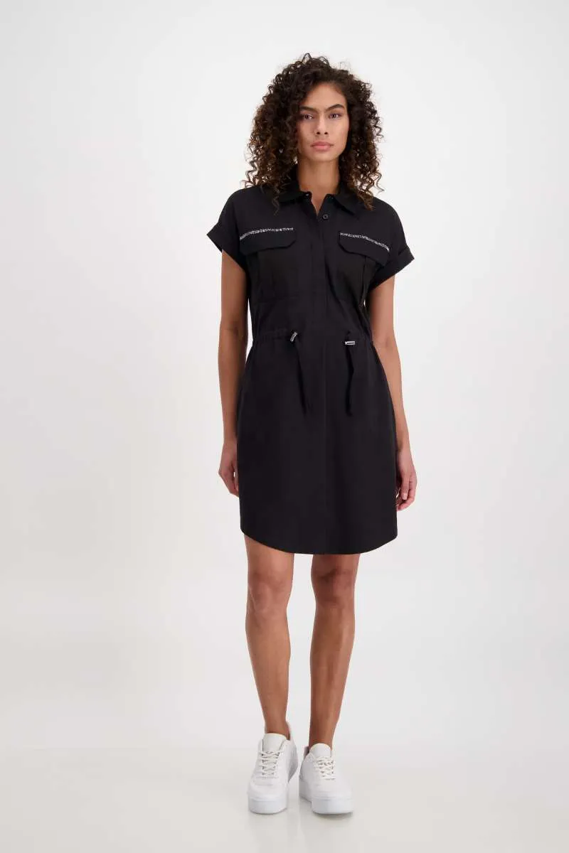 Dress Jersey Dress Midi in Black 407105MNR By Monari  - OUTLET SALE