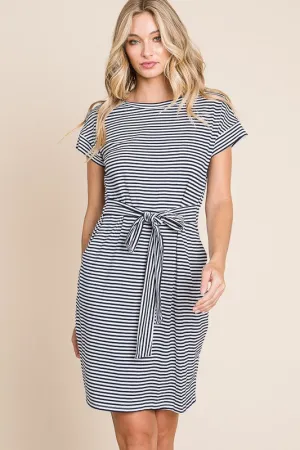 Emerson Striped Tie Waist Dress
