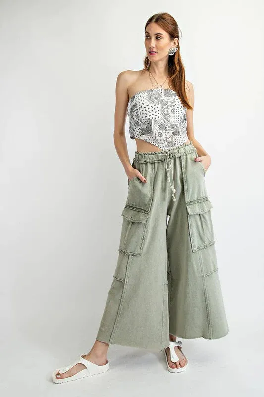 Feeling Good Utility Wide Leg Terry Pants