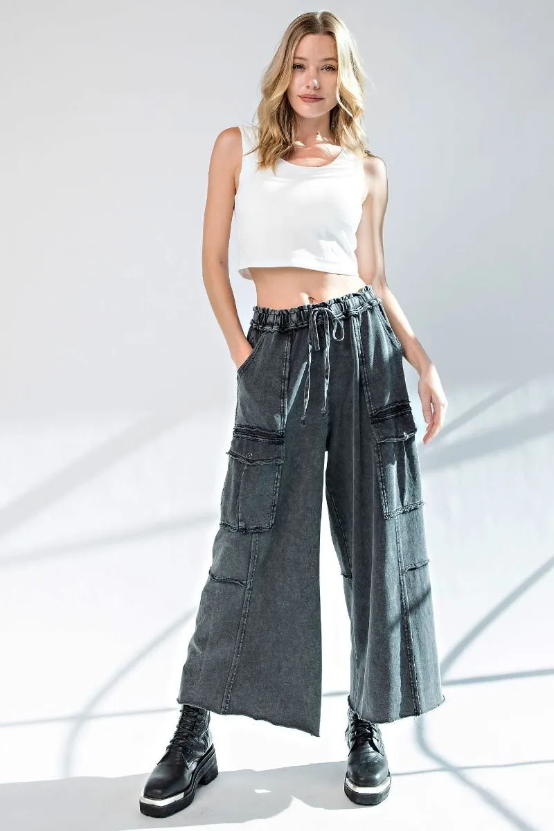 Feeling Good Utility Wide Leg Terry Pants