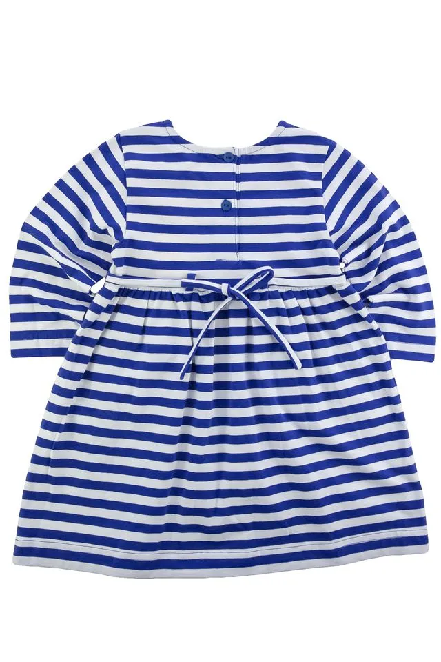 Florence Eiseman - Flowers Stripe Knit Dress