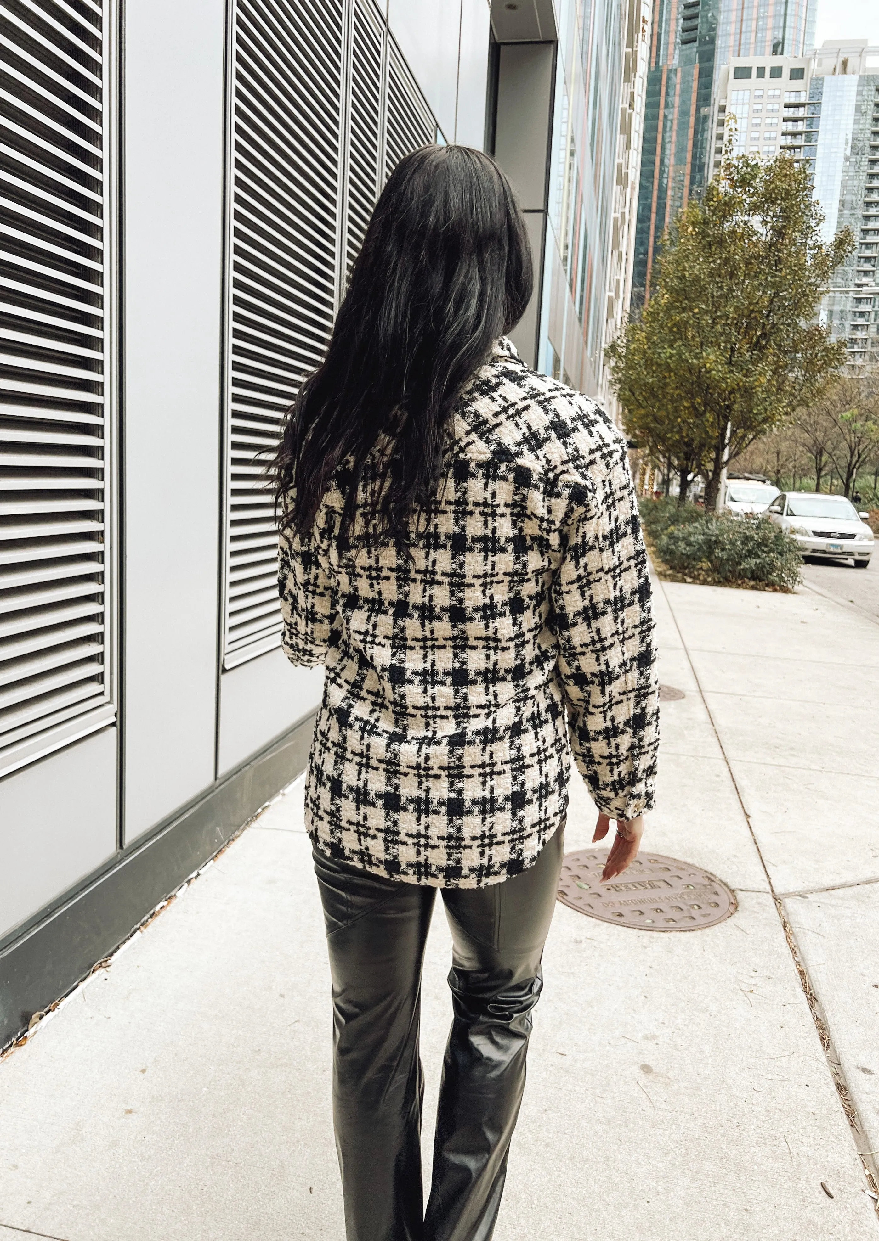 Gabrielle Cream Tweed Shacket
