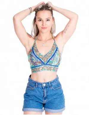 Handcrafted Silk blend Festival top/brami
