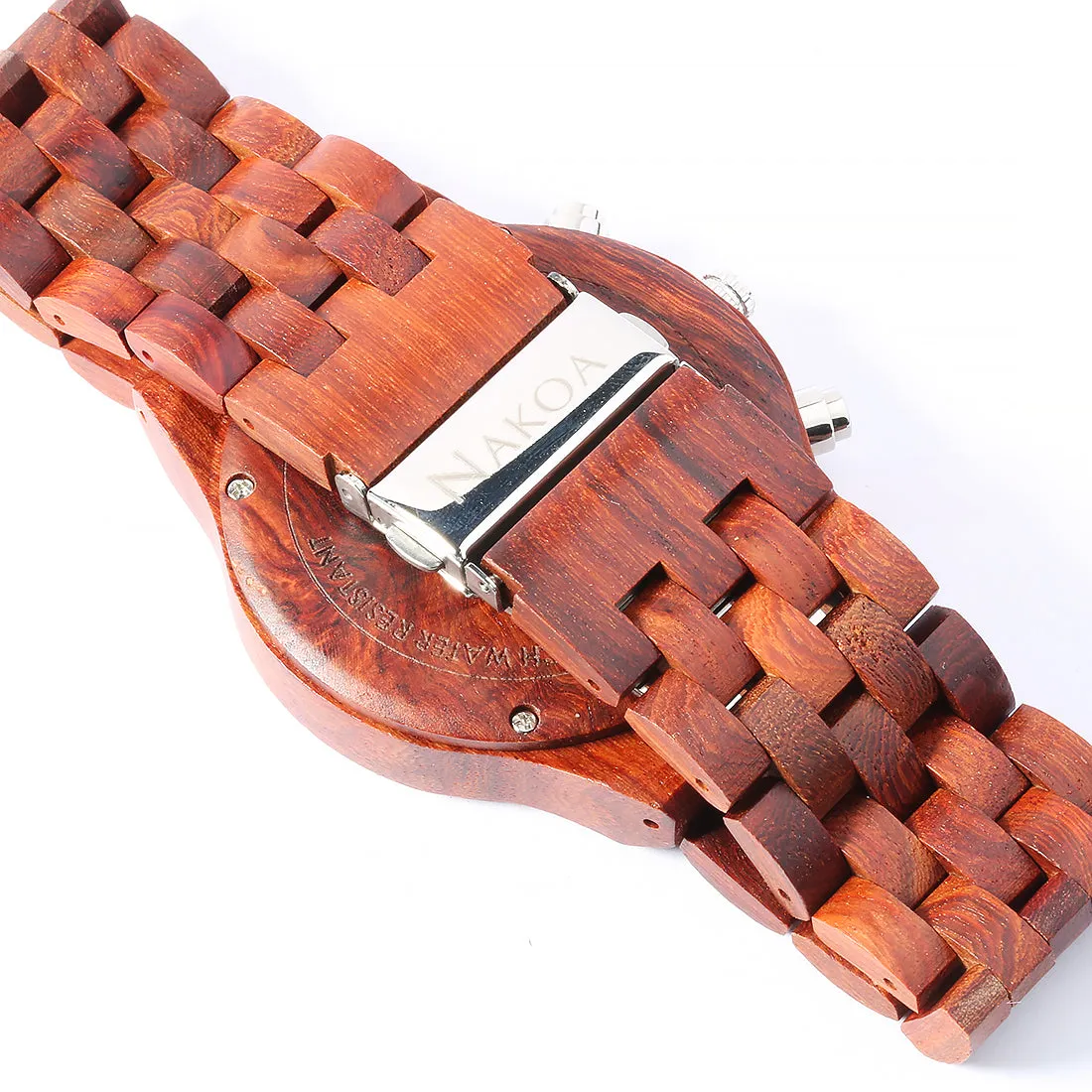 Handcrafted Wooden Watch Sport Red