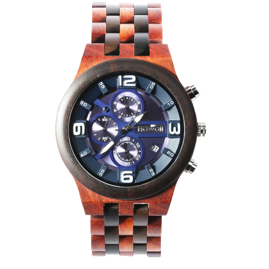 Handcrafted Wooden Watch Sport Two Tone