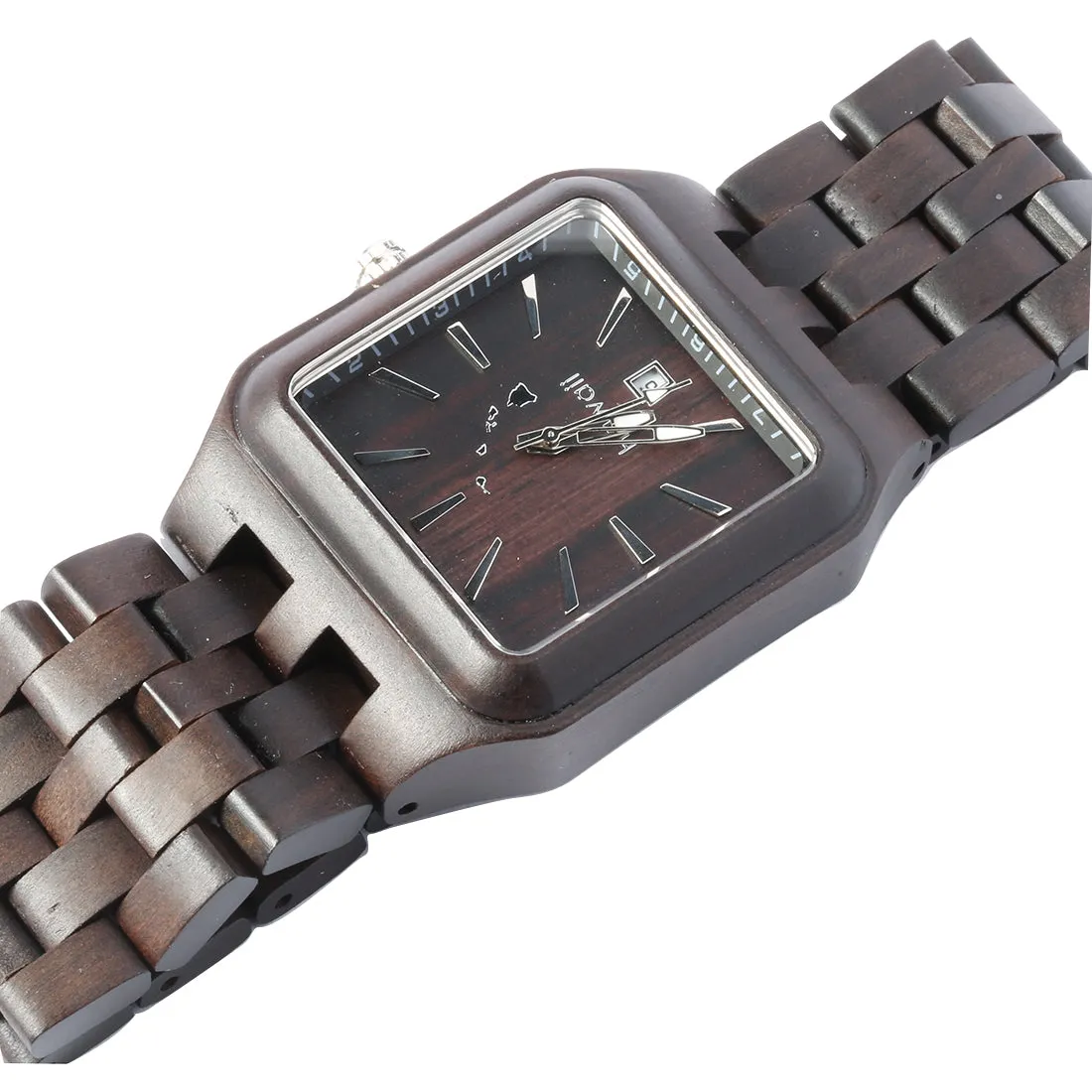 Handcrafted Wooden Watch Square Blk