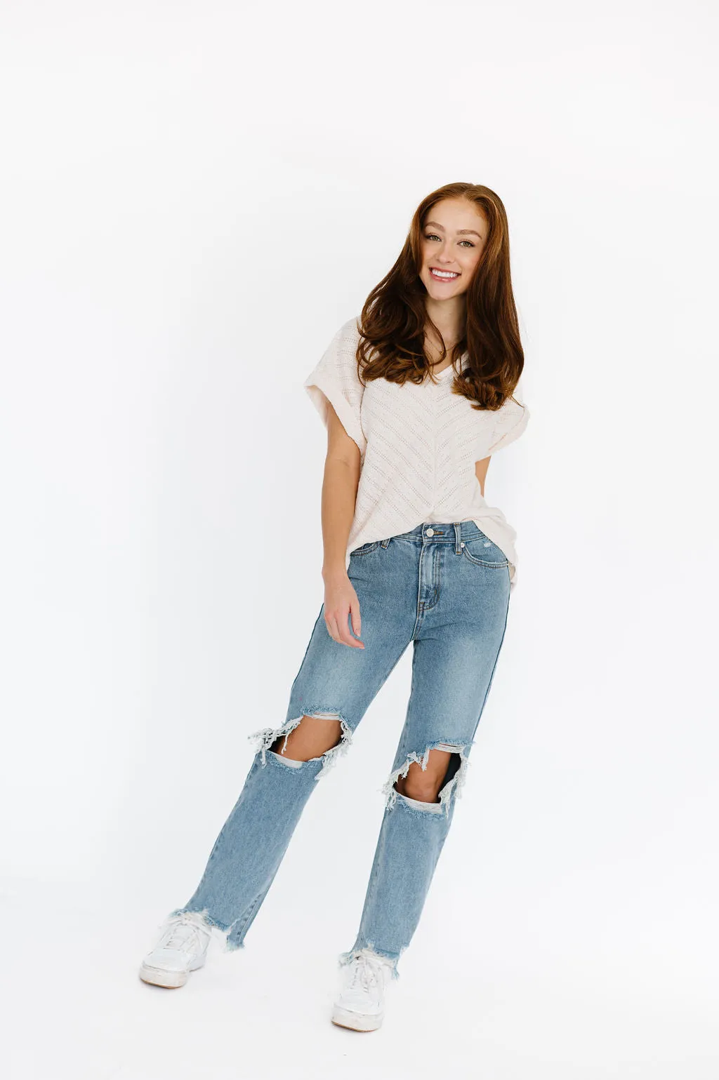 Joanie Top in Cream